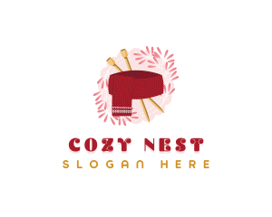 Cozy Knitted Scarf logo design