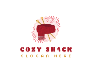 Cozy Knitted Scarf logo design