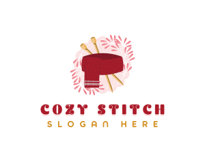 Cozy Knitted Scarf logo design