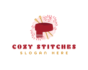 Cozy Knitted Scarf logo design