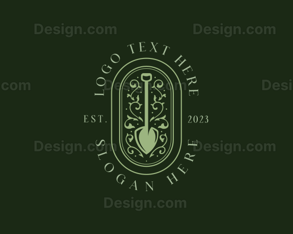 Landscaping Gardening Shovel Logo