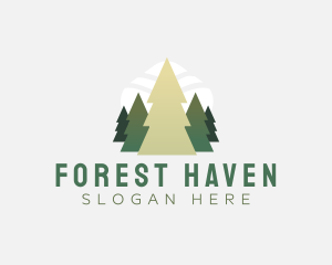 Woodland Tree Forest logo design