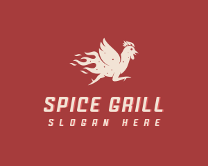 Fire Chicken BBQ Restaurant logo design