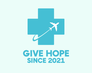 Medical Flying Doctor Cross & Plane logo