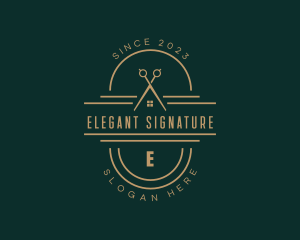 High End Tailor Scissors logo design