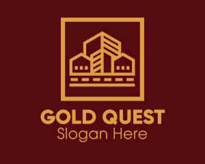 Gold Skyscraper Property logo design