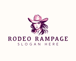 Rodeo Cowgirl Hat logo design