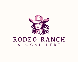 Rodeo Cowgirl Hat logo design