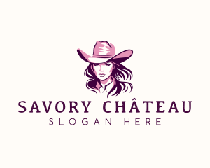 Rodeo Cowgirl Hat logo design