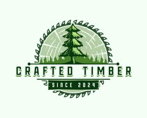 Pine Timber Saw logo design