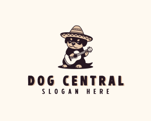 Mexican Guitar Dog logo design