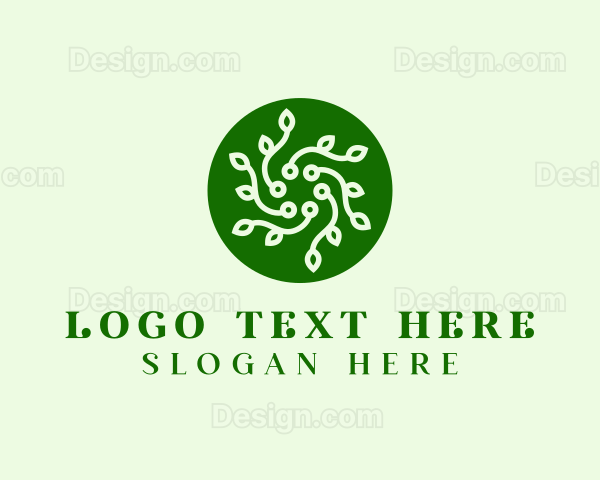 Wreath Vines Pattern Logo