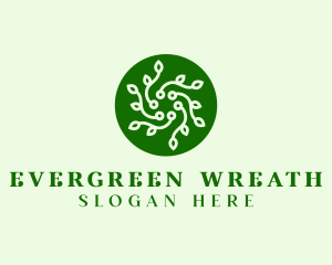 Wreath Vines Pattern logo design