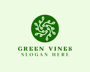 Wreath Vines Pattern logo design