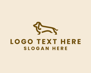 Brown Dachshund Dog logo