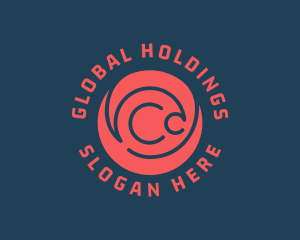 Global Wave Sphere  logo design