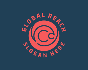 Global Wave Sphere  logo design