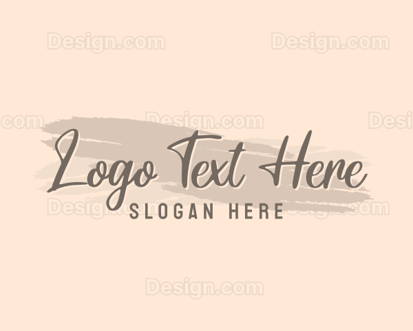 Feminine Watercolor Wordmark Logo