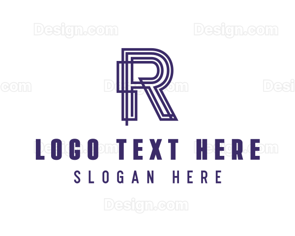 Startup Maze Letter R  Business Logo