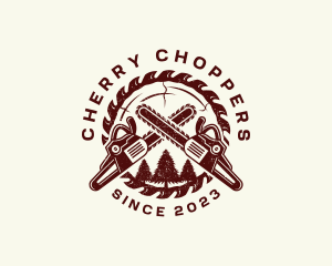 Chainsaw  Logging Forestry logo design