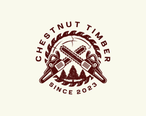 Chainsaw  Logging Forestry logo design