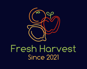 Organic Fruit Grocery logo design