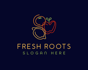 Fresh Fruit Grocery logo design