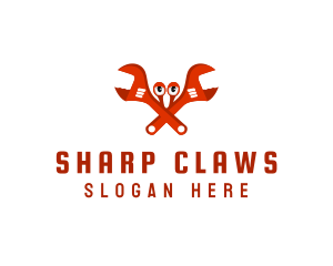 Crab Wrench Claw logo design