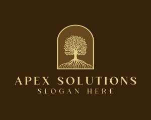 Tree Roots Plant logo design