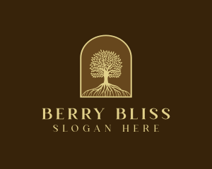 Tree Roots Plant logo design