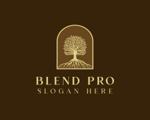 Tree Roots Plant logo design