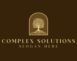 Tree Roots Plant logo design