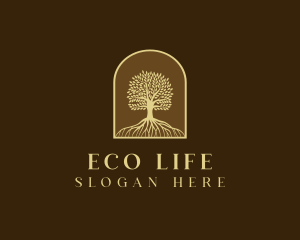 Tree Roots Plant logo design