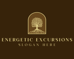 Tree Roots Plant logo design