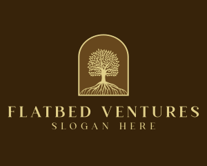 Tree Roots Plant logo design