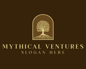 Tree Roots Plant logo design