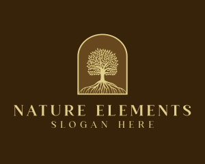 Tree Roots Plant logo design