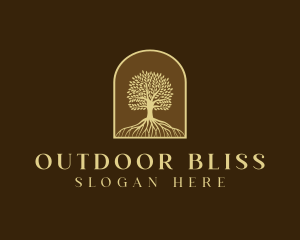 Tree Roots Plant logo design