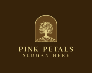 Tree Roots Plant logo design