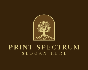 Tree Roots Plant logo design