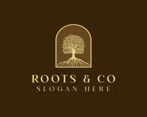 Tree Roots Plant logo design