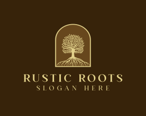 Tree Roots Plant logo design