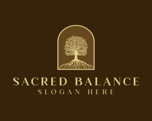 Tree Roots Plant logo design