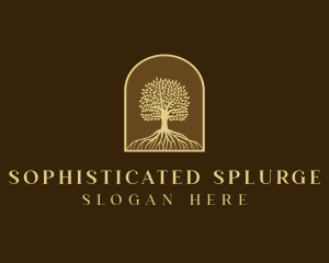 Tree Roots Plant logo design