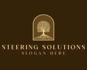 Tree Roots Plant logo design