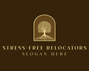 Tree Roots Plant logo design