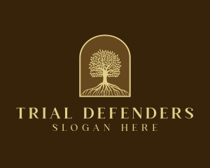 Tree Roots Plant logo design