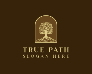 Tree Roots Plant logo design