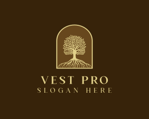 Tree Roots Plant logo design