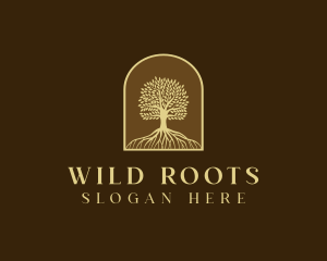 Tree Roots Plant logo design